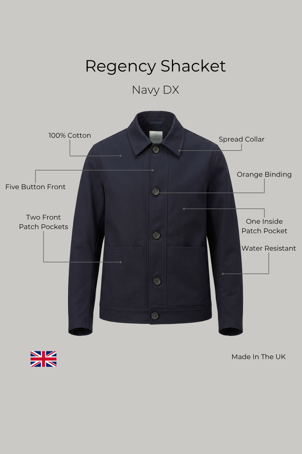Regency Shacket - Navy DX - Wear London