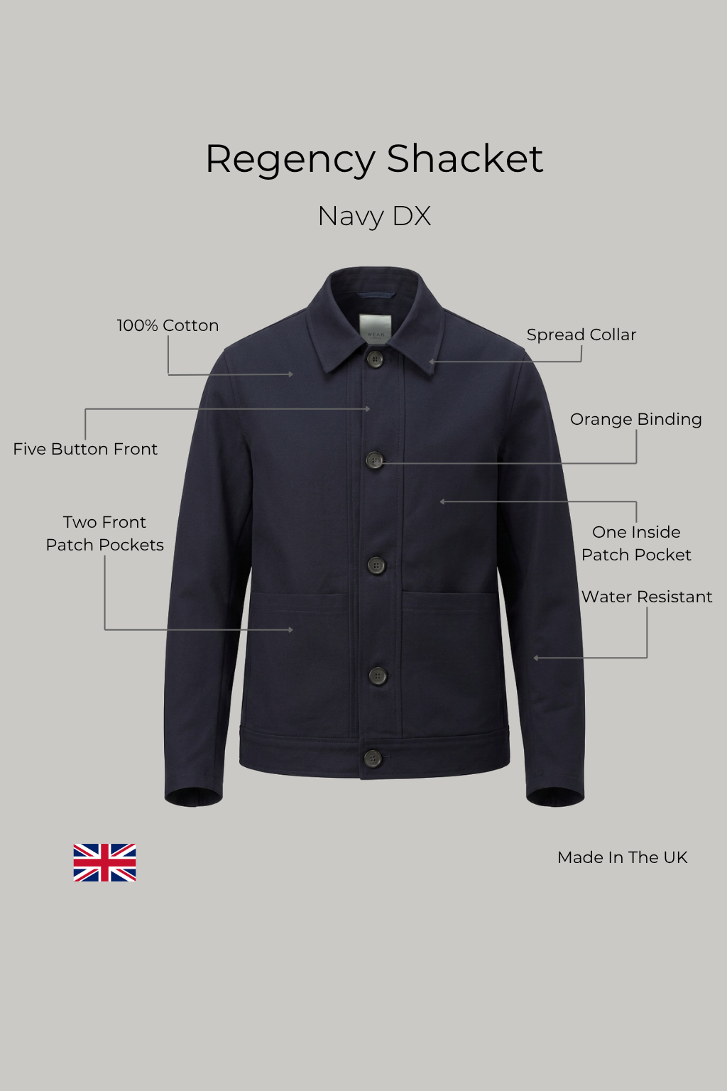 Regency Shacket - Navy Dx - Wear London