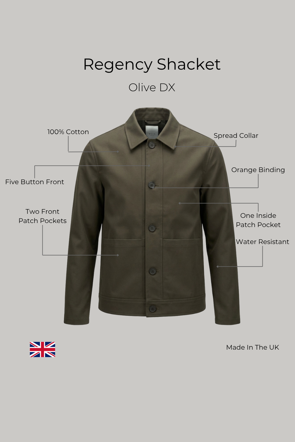 Regency Shacket - Olive Dx - Wear London