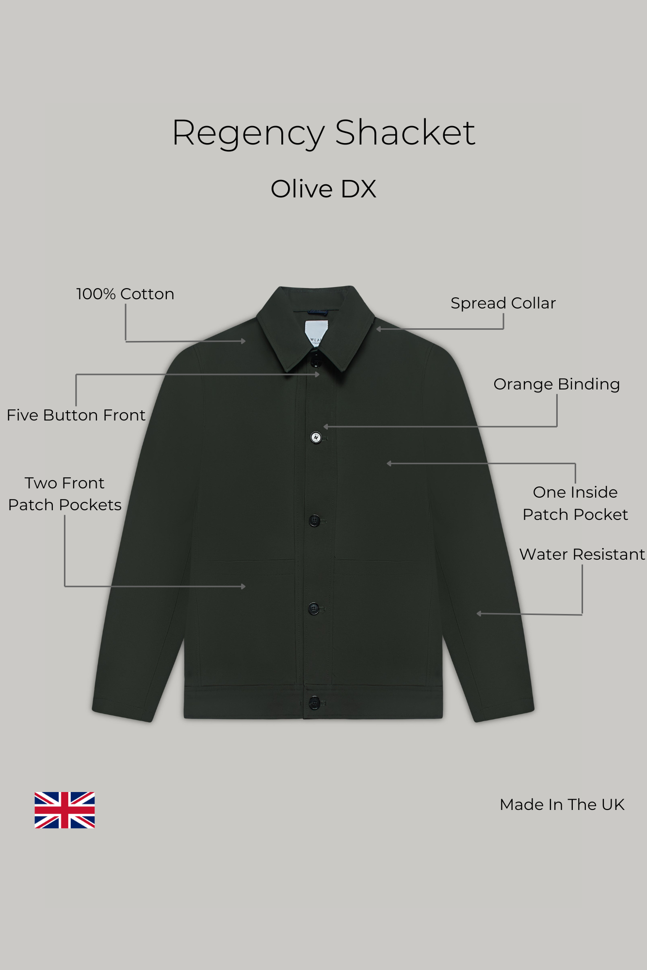 Regency Shacket - Olive Dx - Wear London
