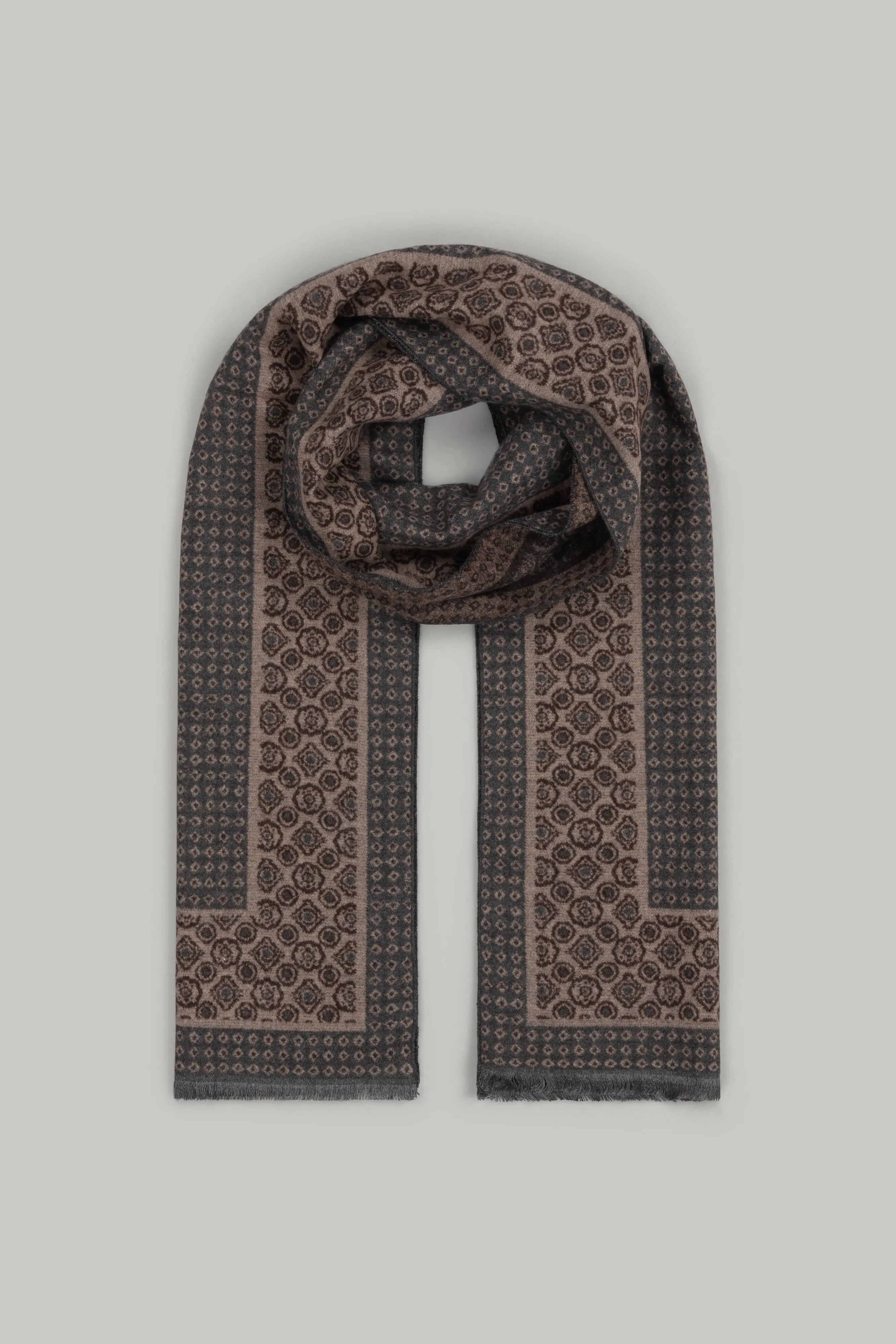 Scarf - 24828119 Dot Paisley – Grey Taupe - Wear London