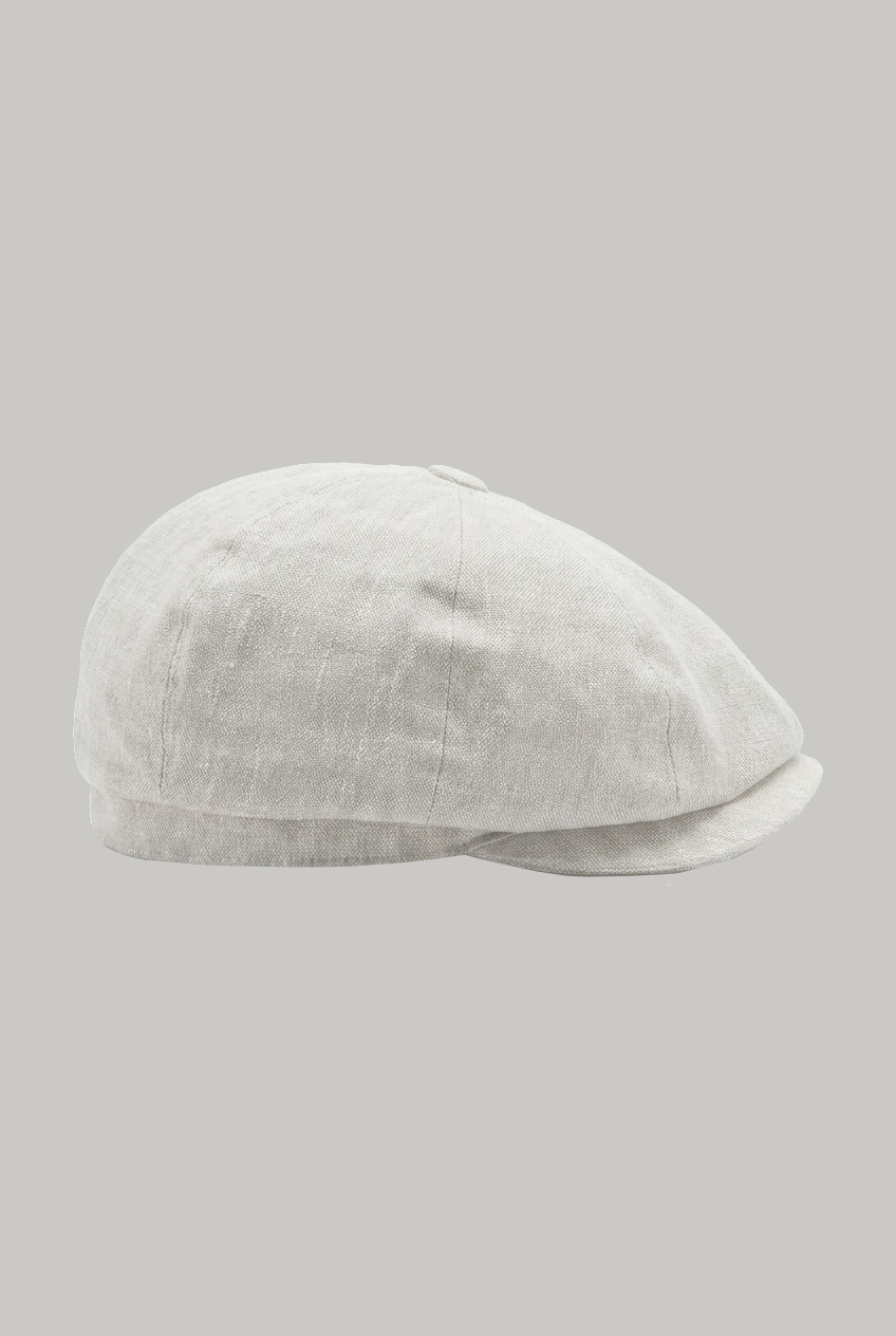 Baker Boy Hat - Stone Linen - Wear London