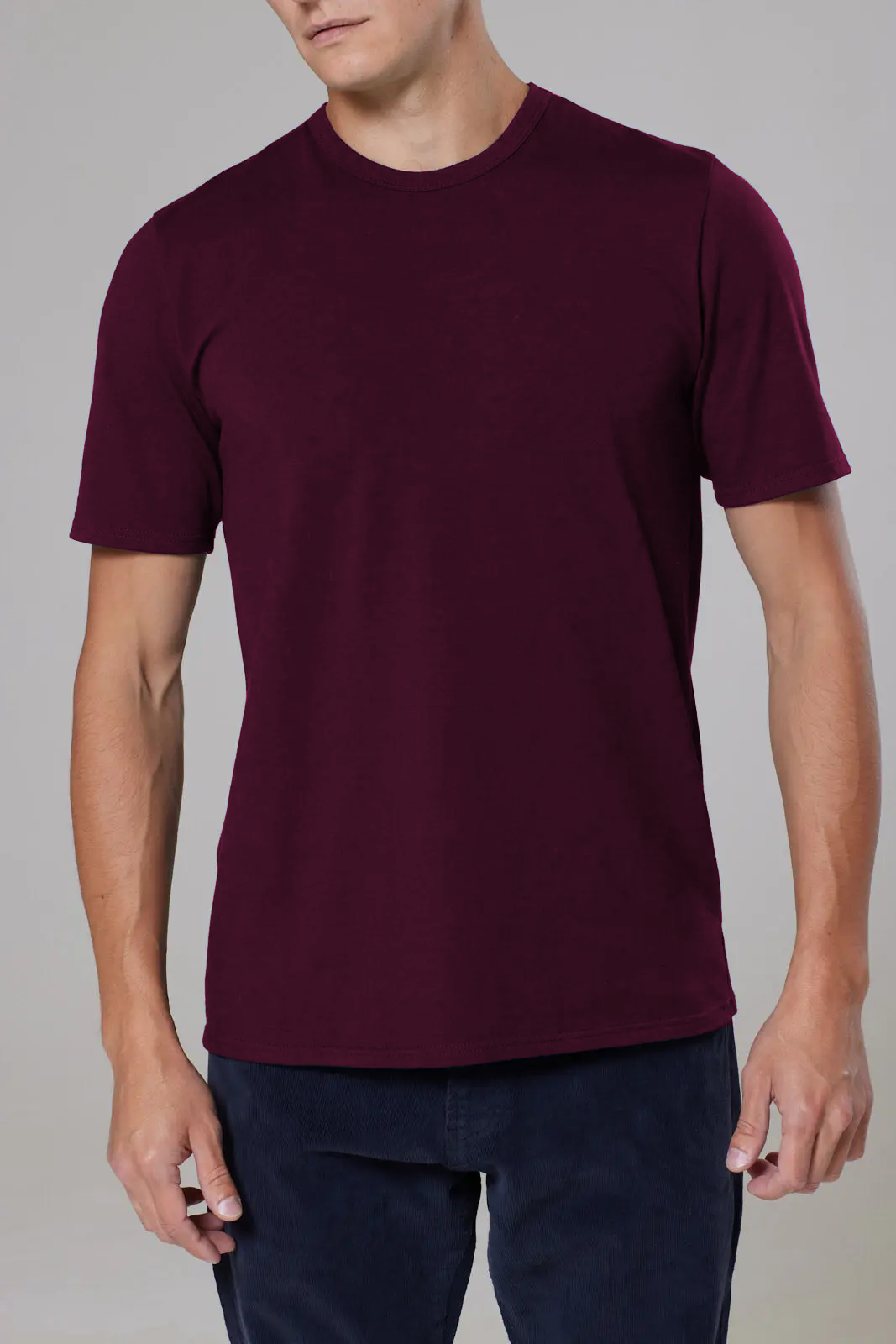 Trueman T-Shirt - Burgundy - Wear London