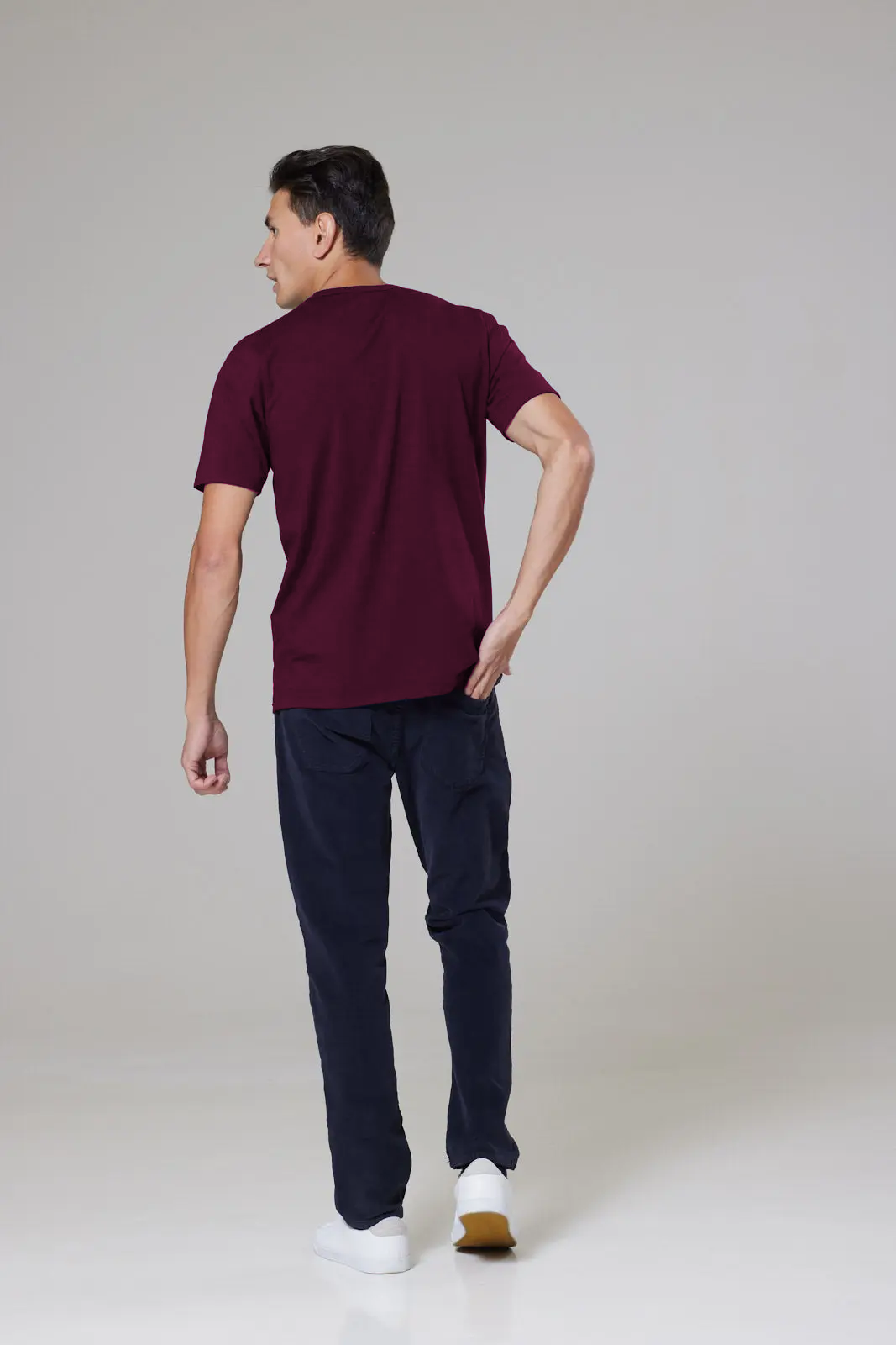 Trueman T-Shirt - Burgundy - Wear London