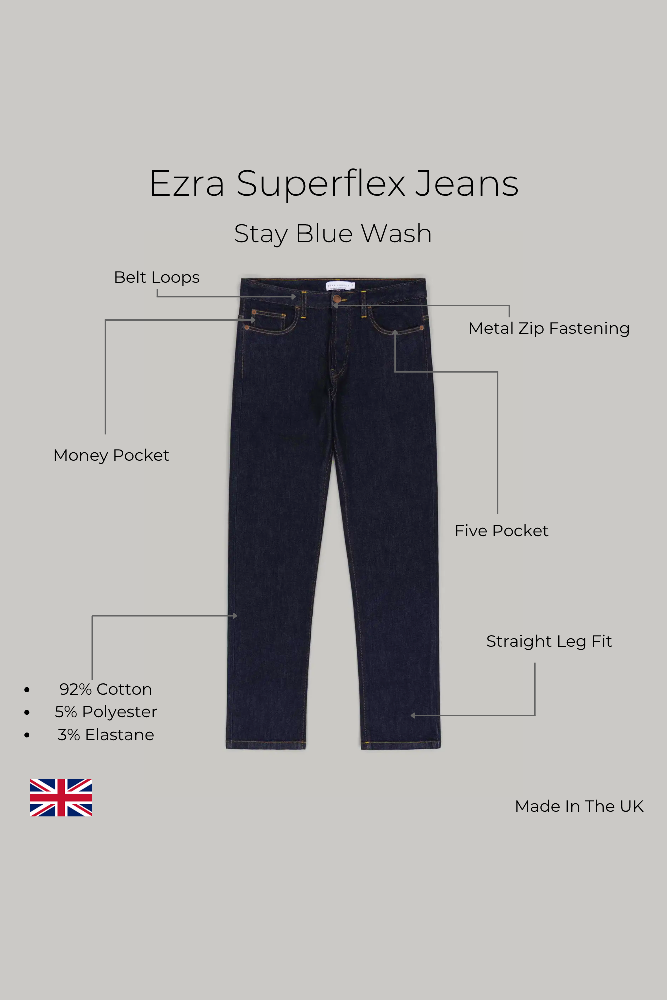 Ezra Jean - Stay Blue Wash - Wear London