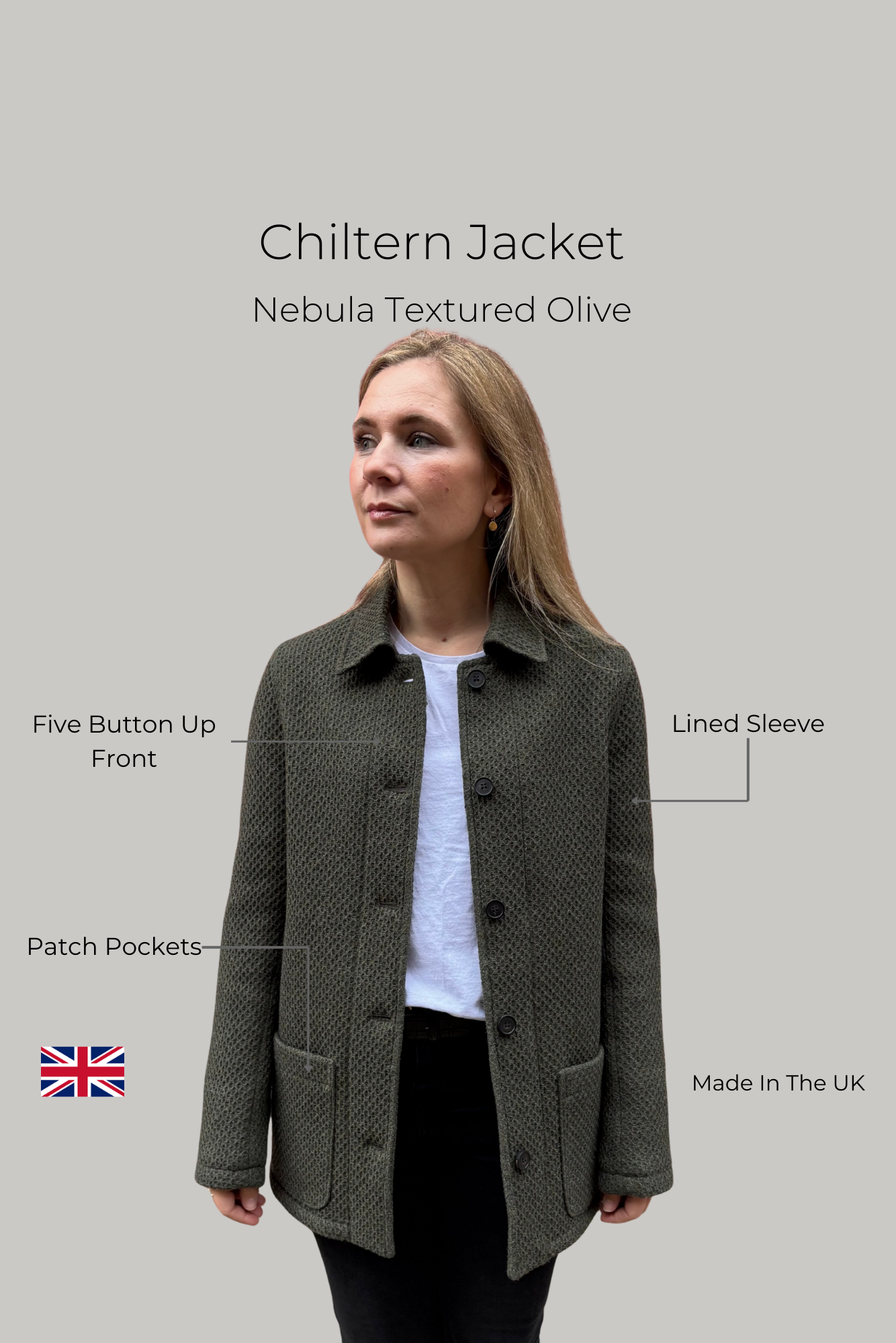 Chiltern jacket - Nebula textured Olive - Wear London