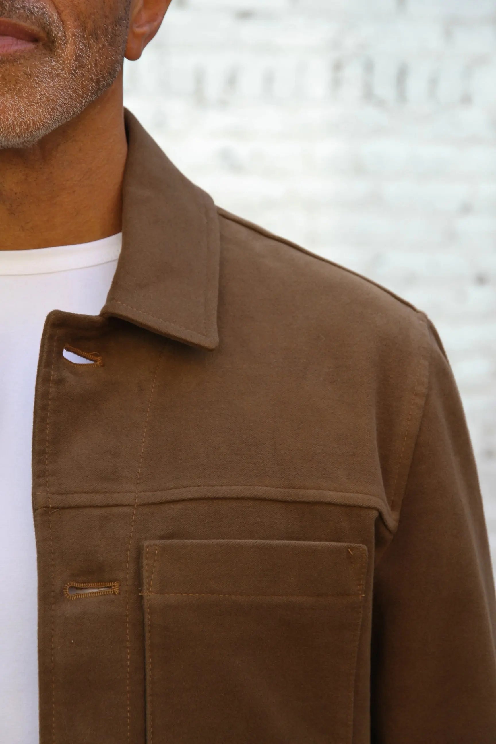 Wilkes Casual Shacket - Camel Moleskin - Wear London