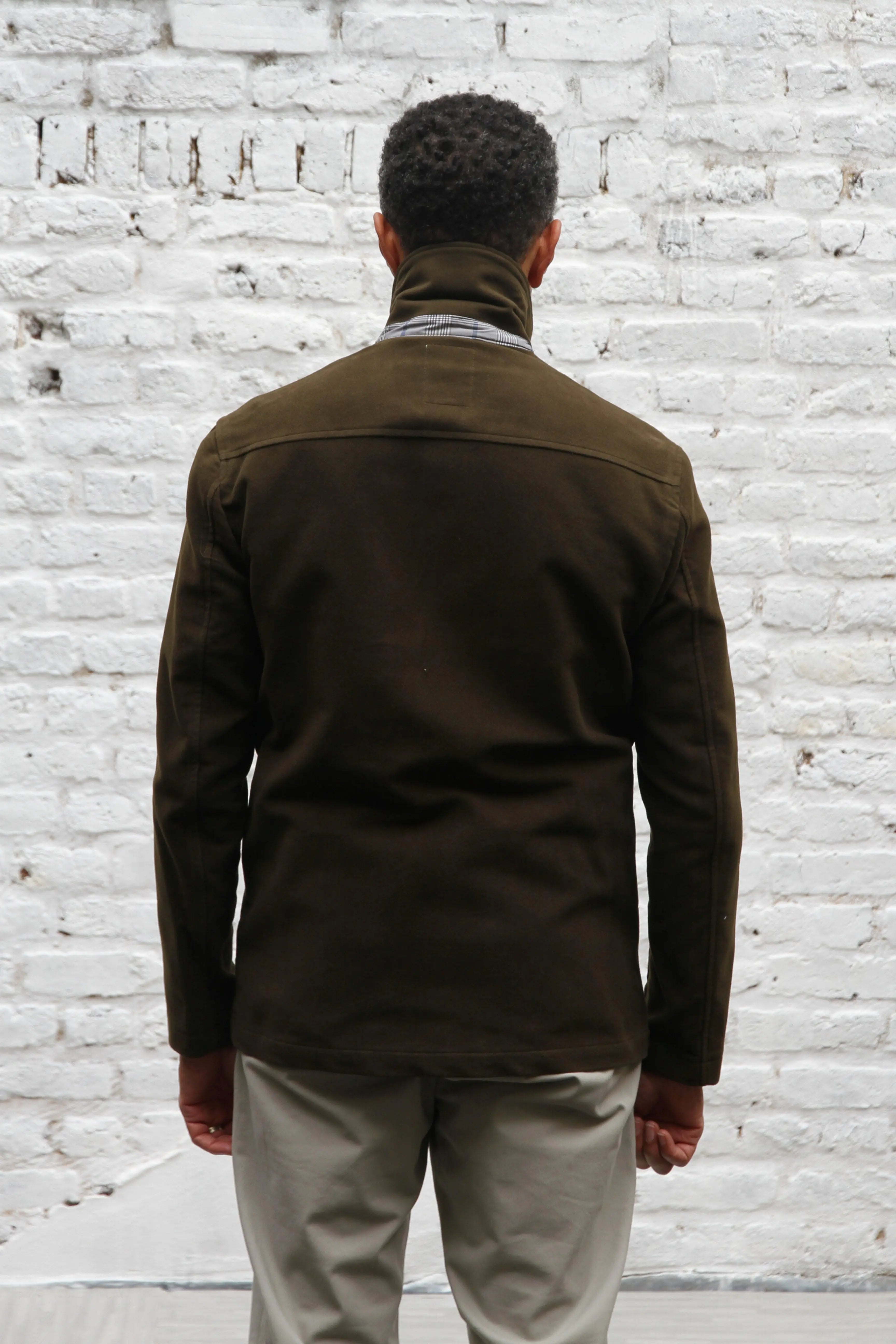 Wilkes Casual Shacket - Olive Moleskin - Wear London