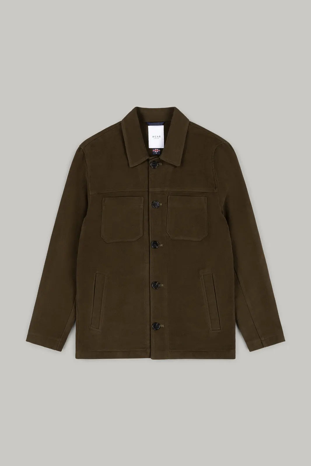 Wilkes Casual Shacket - Olive Moleskin - Wear London