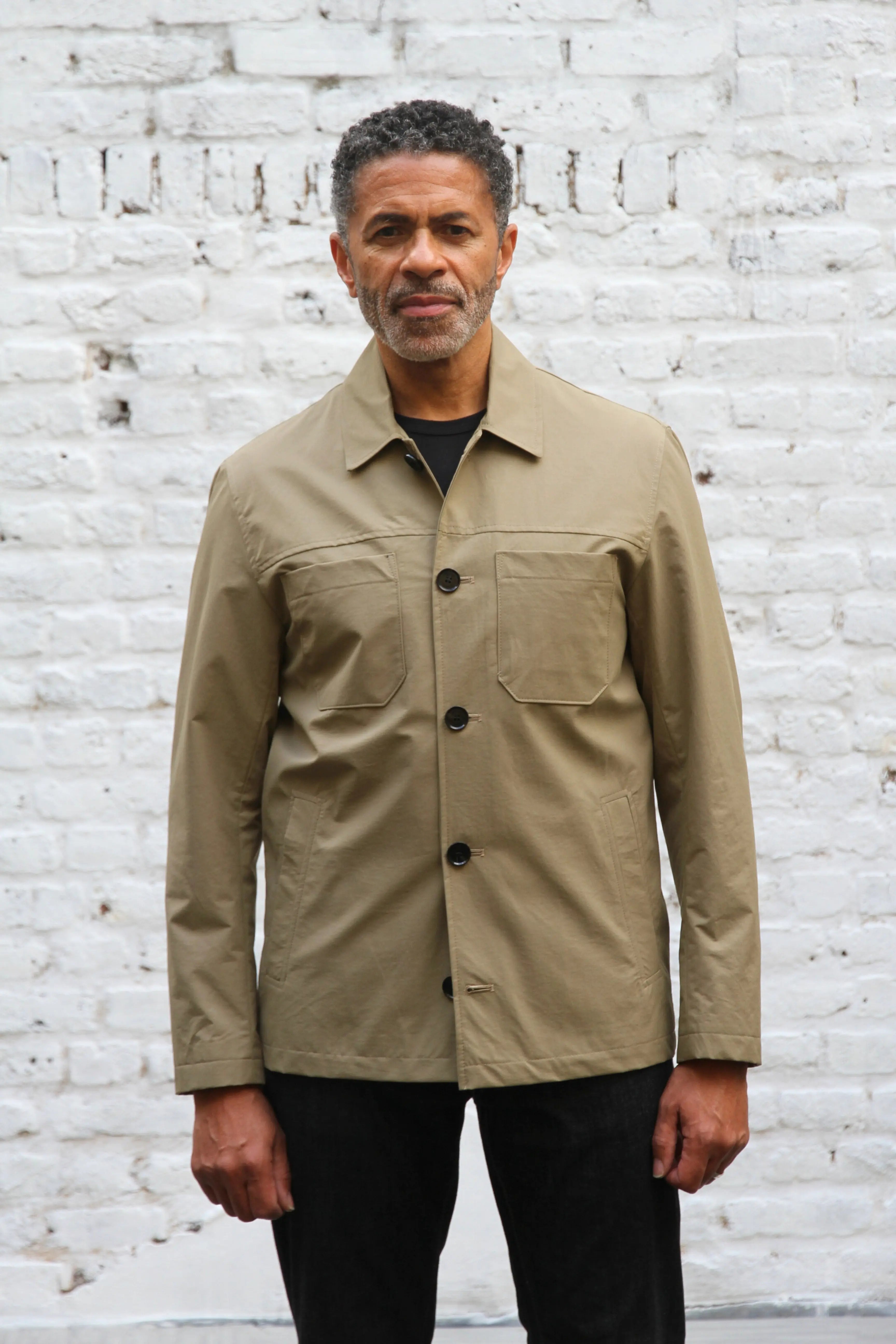 Wilkes Shacket - French Stone Cotton - Wear London