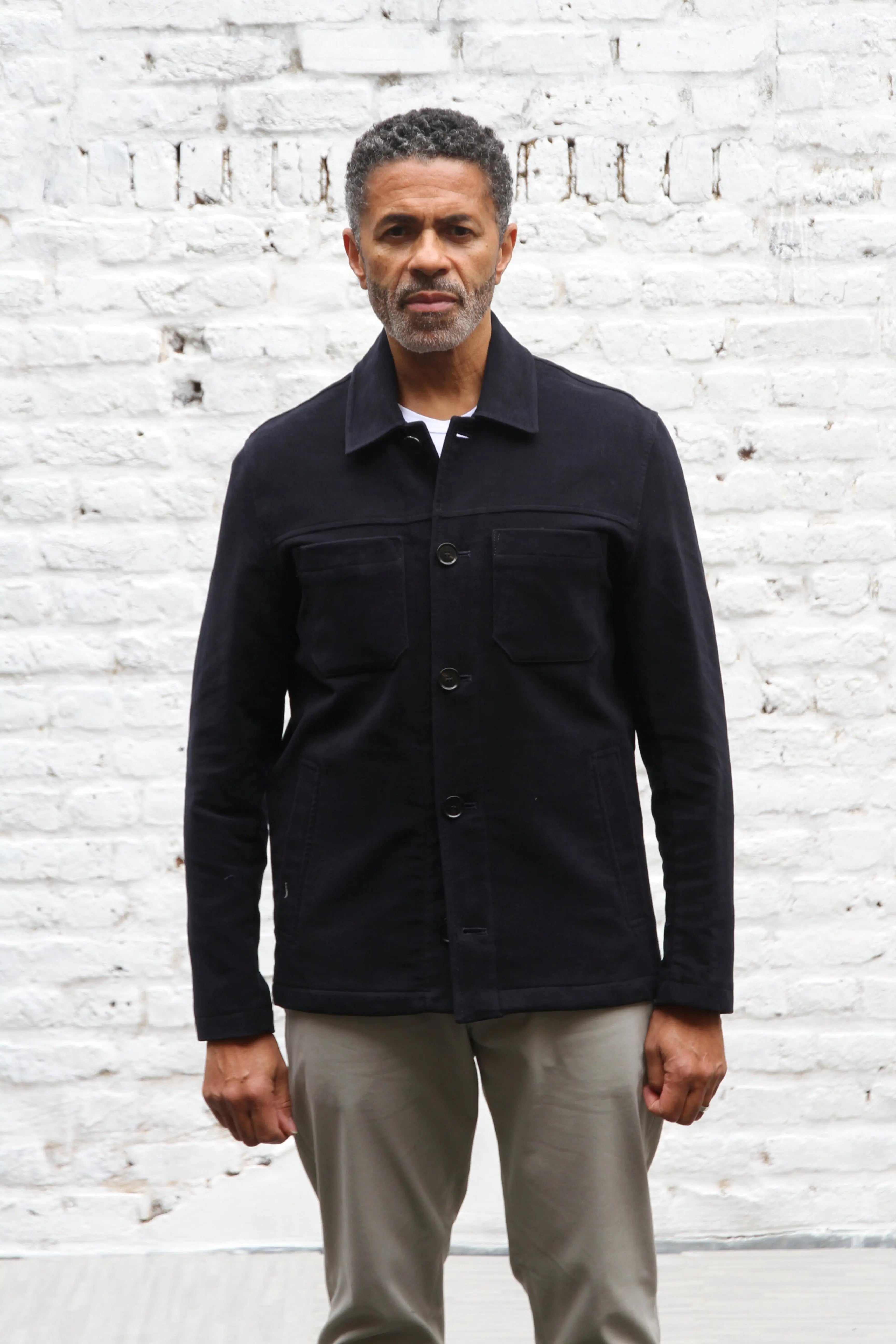 Wilkes Shacket - Navy Moleskin - Wear London