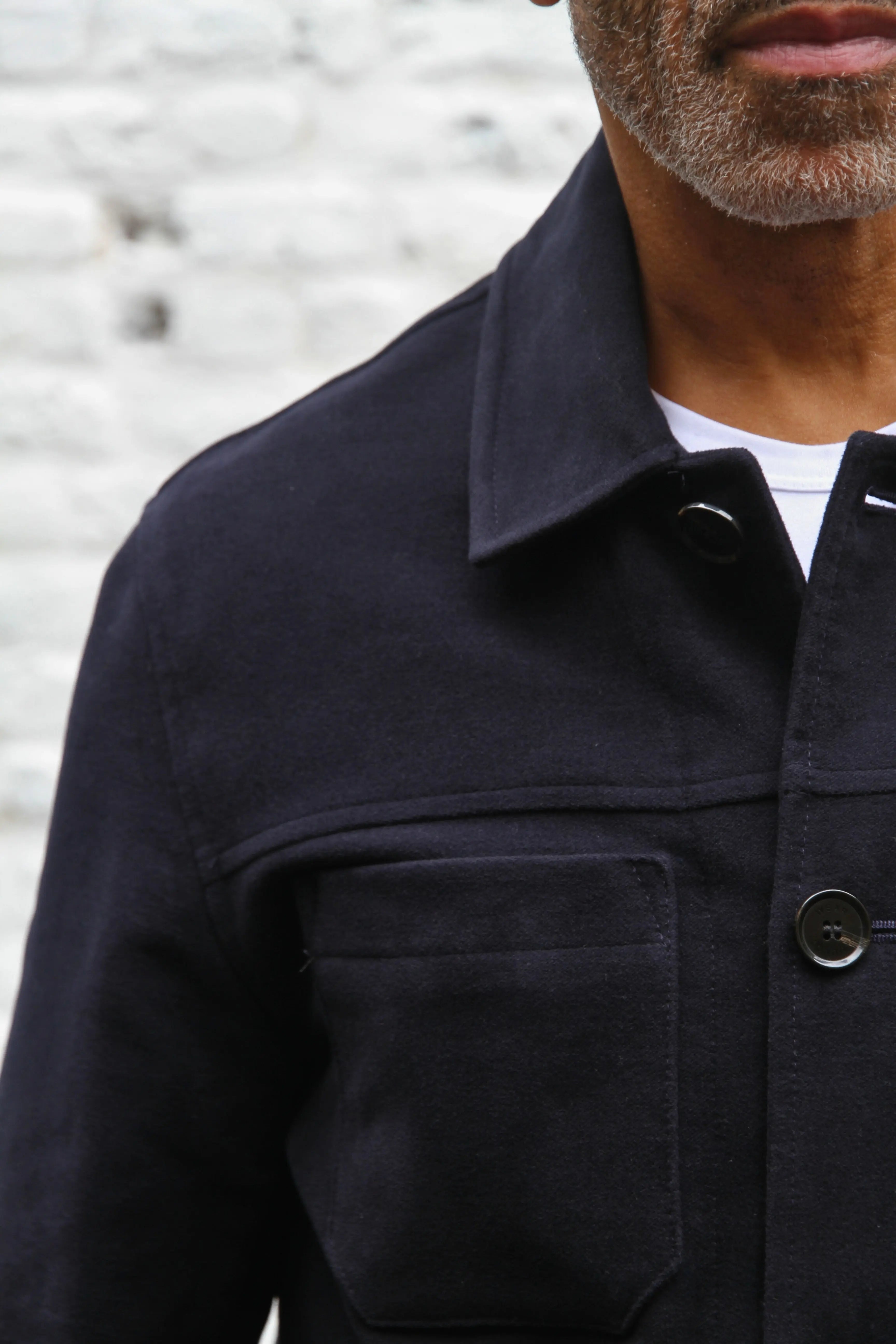 Wilkes Shacket - Navy Moleskin - Wear London