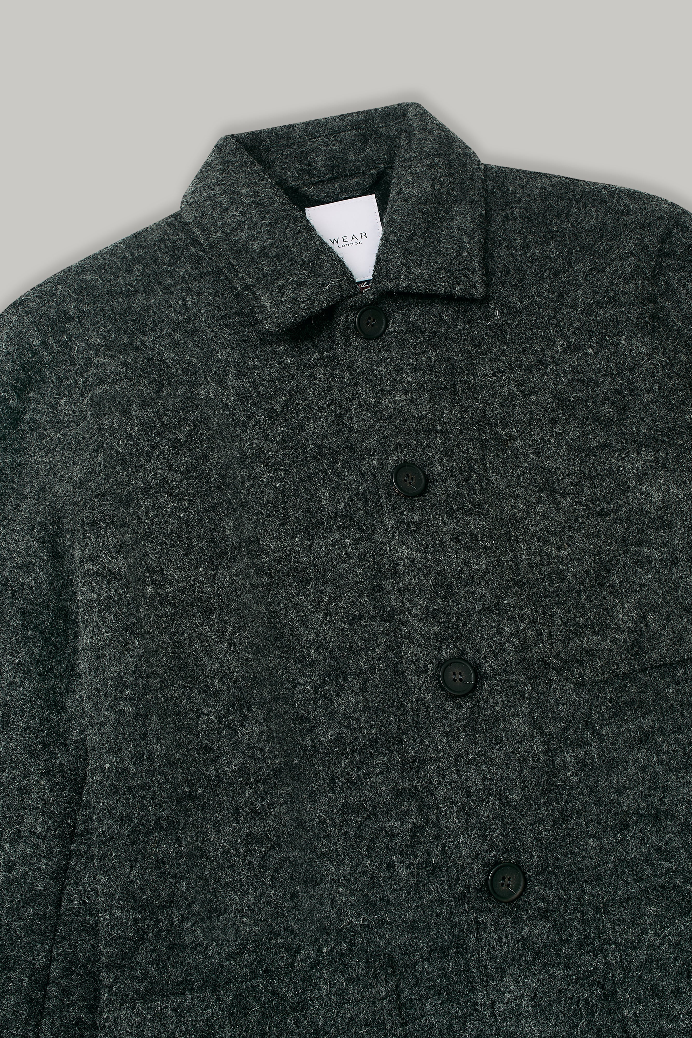 Chiltern Shacket - Charcoal Boiled Wool - Wear London