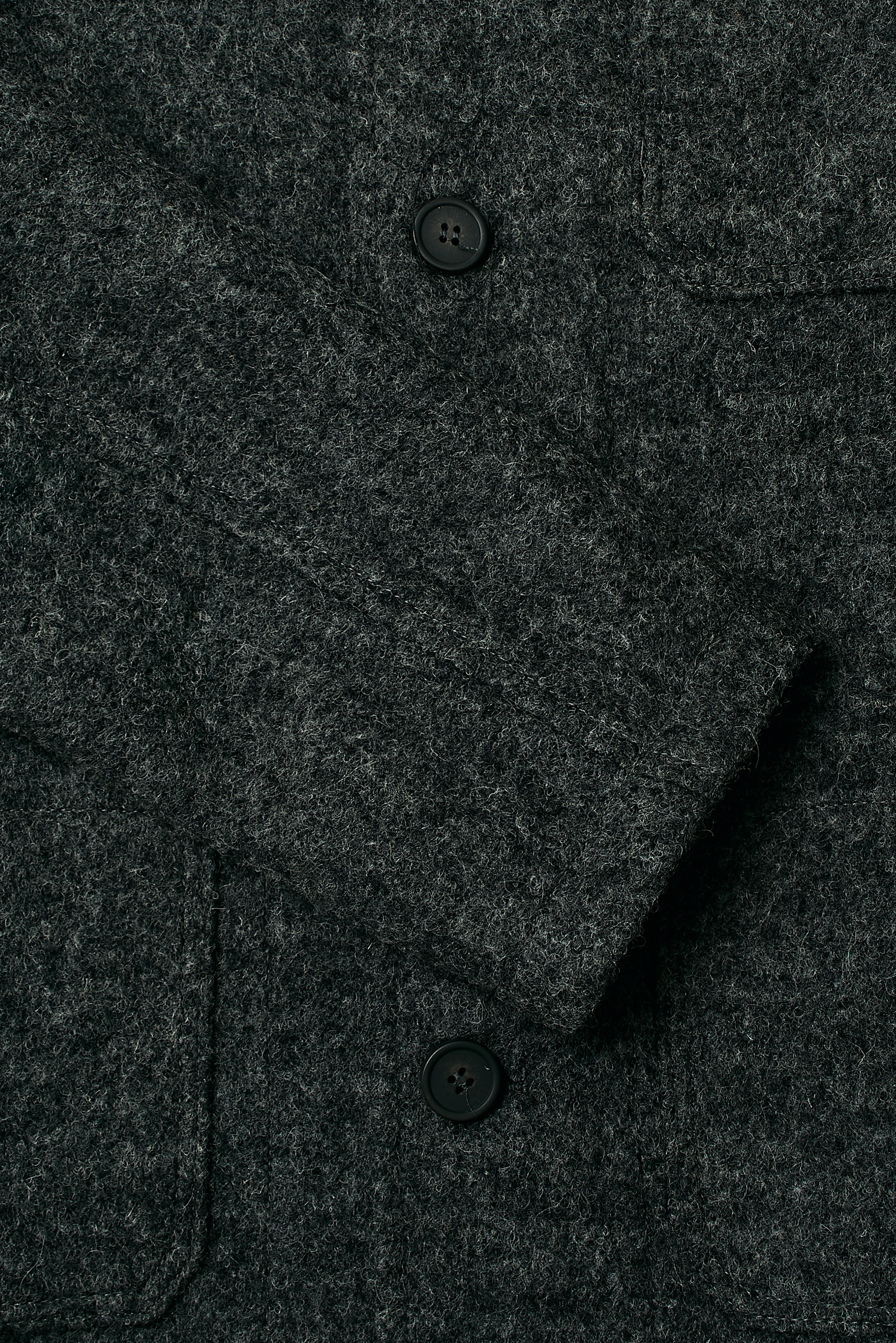 Chiltern Shacket - Charcoal Boiled Wool - Wear London