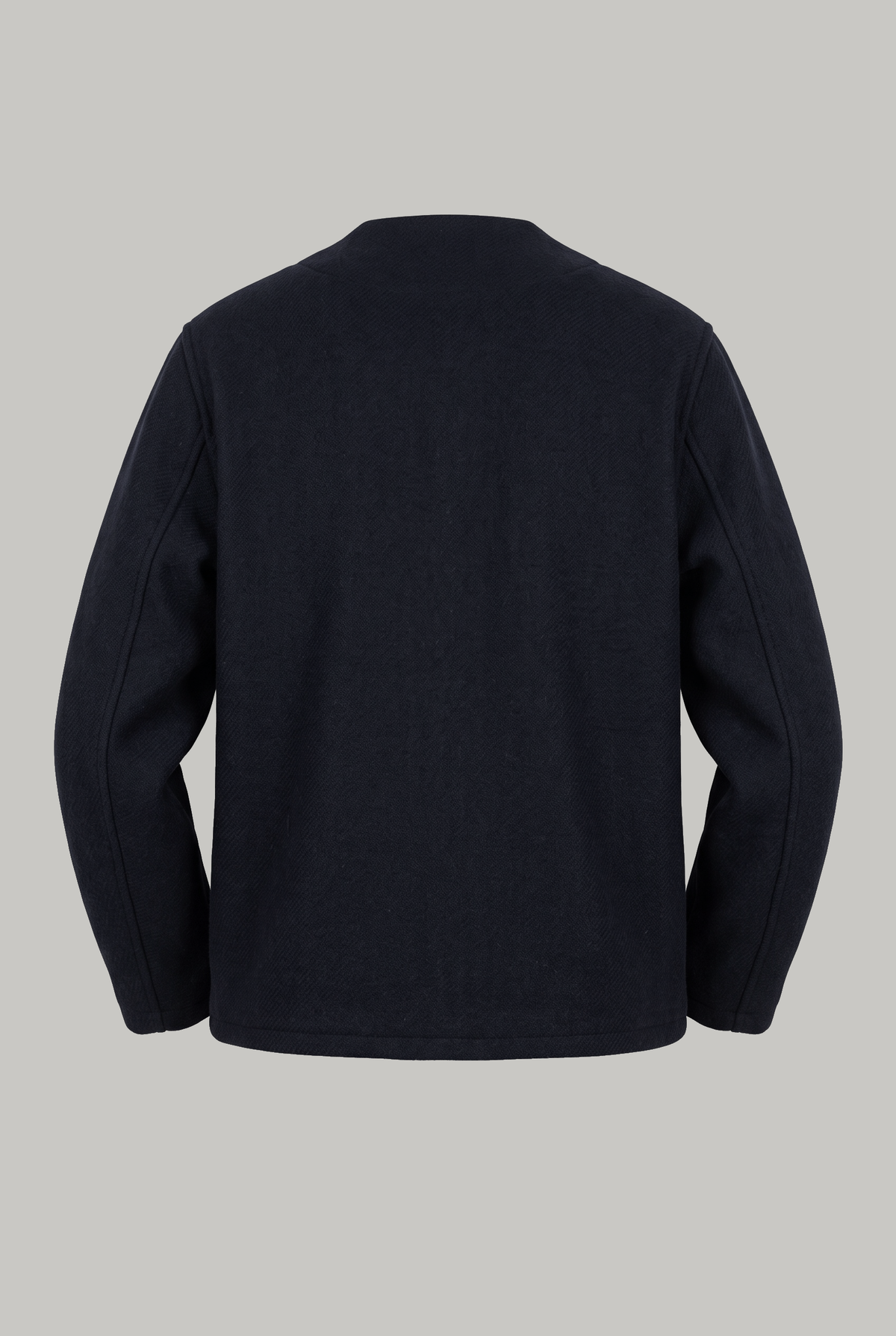 Fleming V-Neck Shacket Lined Sleeve - Navy Double Face Twill - Wear London