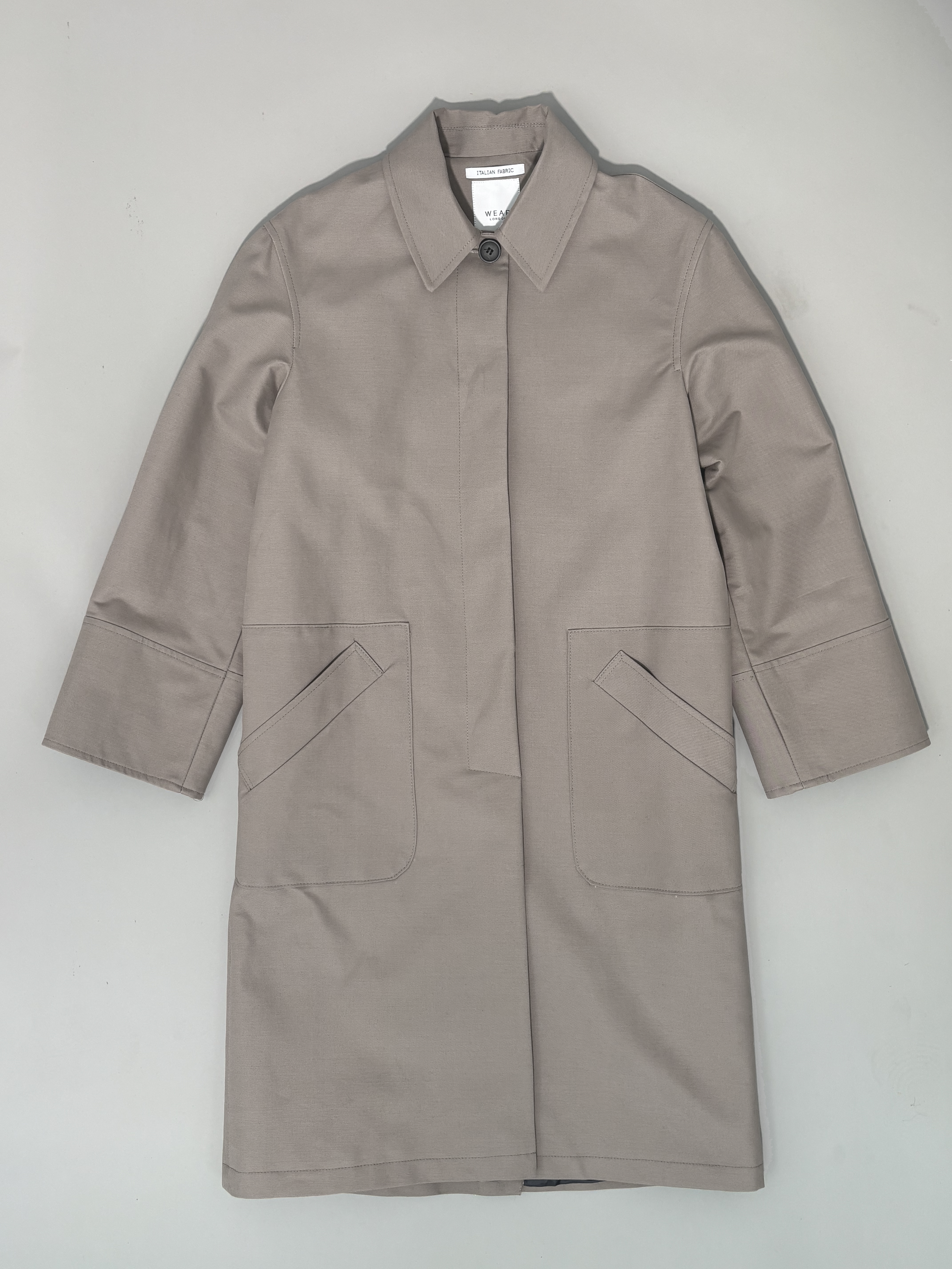 Mabel raincoat - Showerproof Cotton Champagne - Wear London