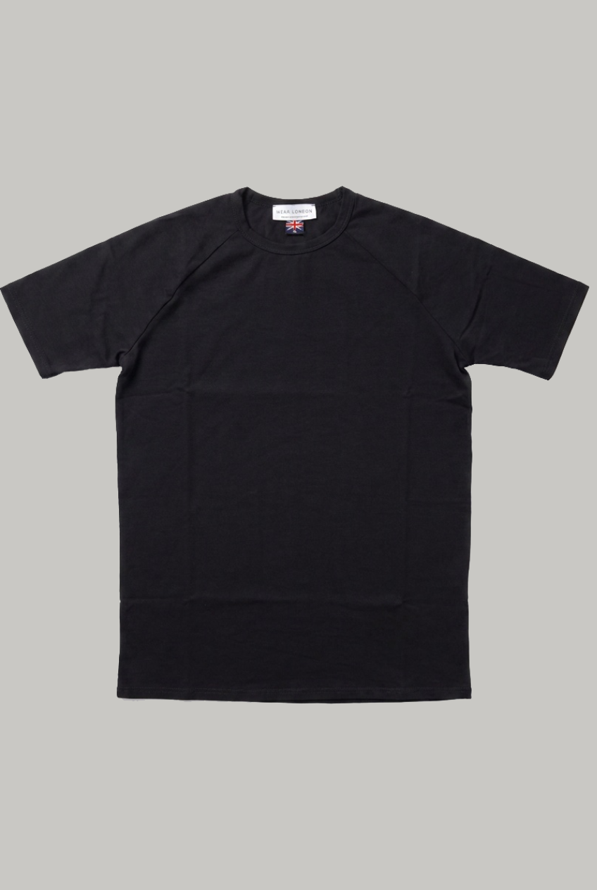 Hoxton Raglan Sleeve Fitted T-shirt - Black - Wear London